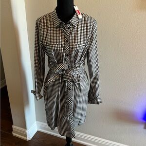 Sanctuary gingham dress large NWT